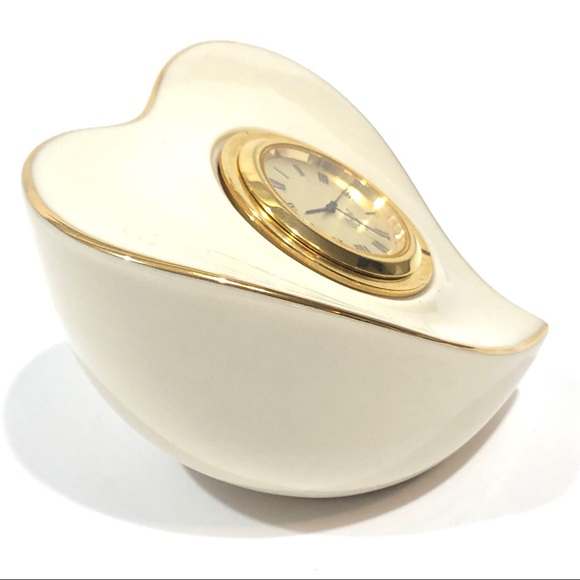 Lenox Porcelain Heart Shaped Clock - Picture 4 of 4